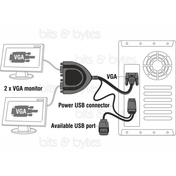 Delock 2 Port VGA Splitter - 1 Input <> 2 Output